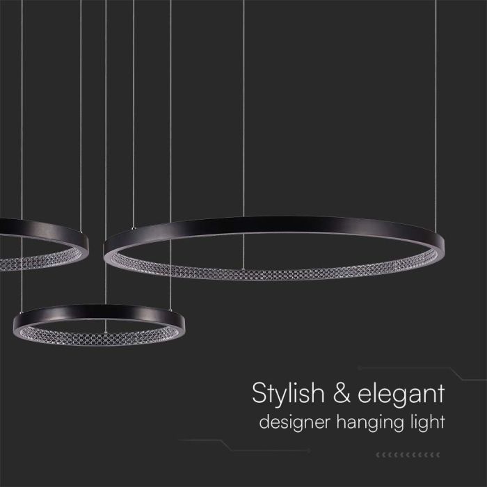 V-TAC Lámpara de Techo de Diseño - IP20 - Cuerpo Negro - 57W- 6840 Lumens - 3000K-extra-5.webp