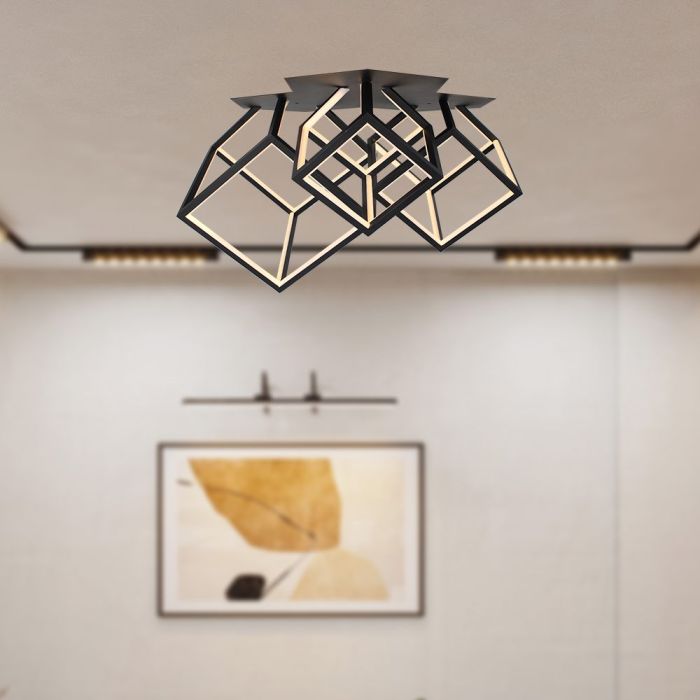 Luz de Techo de Diseño - IP20 - Cuerpo Negro - 46W- 4900 Lumens - 3000K-extra-2.webp