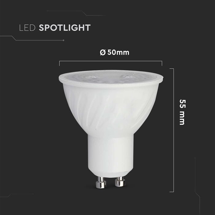 V-TAC LED Dicroica - GU10 - Lente 110° - IP20 - Blanco - 6W - 445 Lumens - 4000K-extra-2.webp