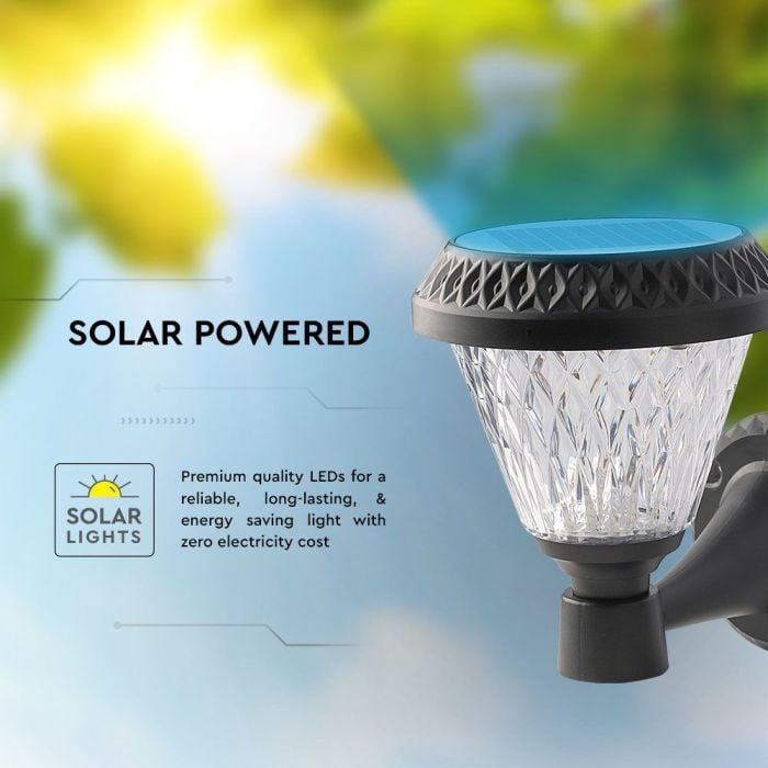 Aplique Solar V-TAC - IP44 - Negro - 0.8W- 75 Lumens - 3IN1-extra-4.webp
