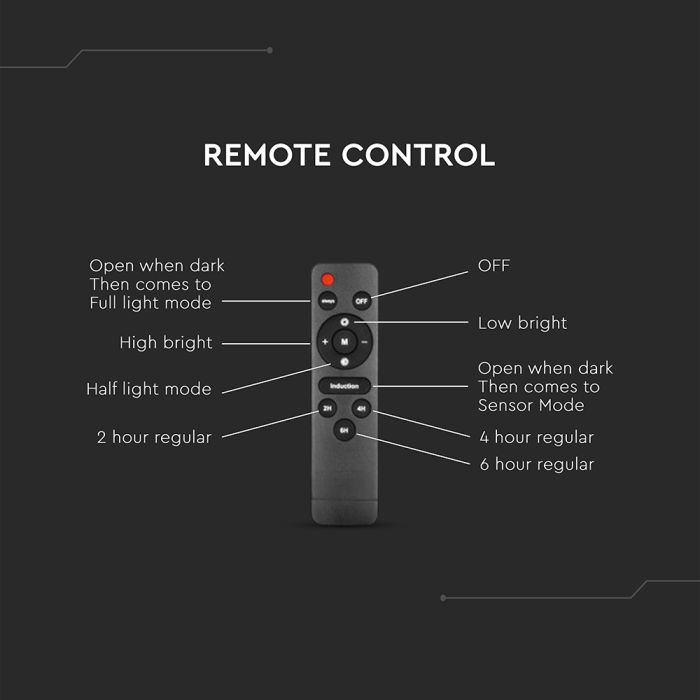 V-TAC Farola Solar - IP65 Impermeable - Negra - 1000 Lúmenes - 6000K-extra-10.webp