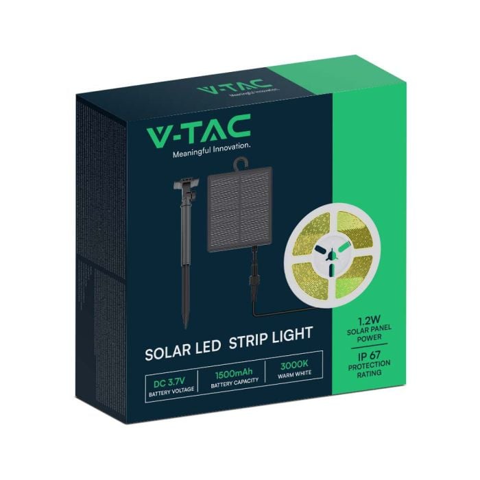 Tira de Luz Solar V-TAC - IP67 Impermeable - 3000K-extra-10.webp