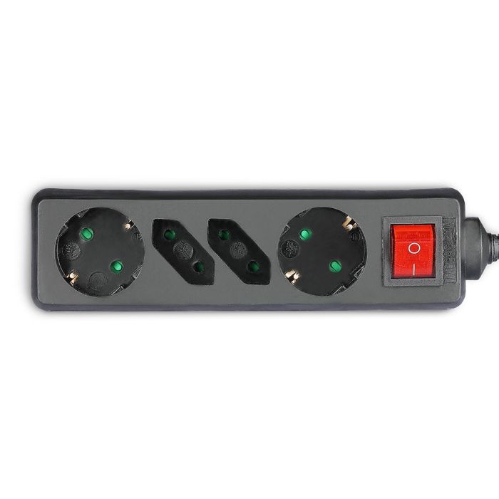 V-TAC Adaptadores y Tomas - 4 Vías - Extensión de Interruptor - IP20 - Negro - 1.5m Cable-extra-9.webp