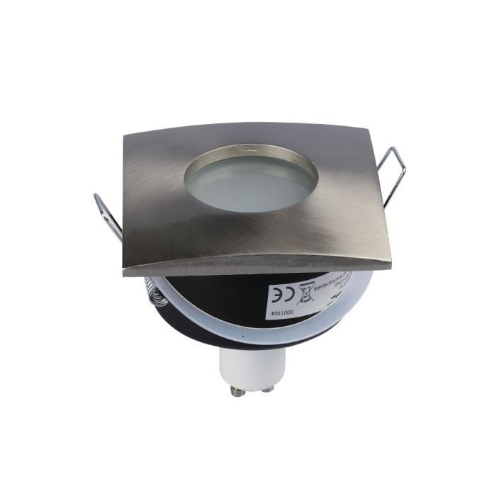 V-TAC LED Aro cuadrado - Empotrable - GU10 IP54 - IP54 - Níquel satinado-extra-6.webp