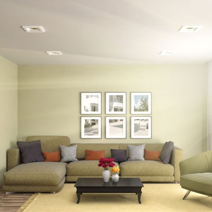 V-TAC LED Aro cuadrado - Empotrable - GU10 Frost Glass - IP20 - Blanco-extra-1.webp