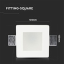 V-TAC LED Aro cuadrado - Empotrable - GU10 Frost Glass - IP20 - Blanco-extra-2.webp