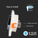 V-TAC LED Aro de yeso cuadrado - Empotrable - GU10 - IP20 - Blanco + Cromo-extra-4.webp