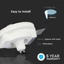 V-TAC LED  Aro de yeso redondo - Empotrable - GU10 - IP20 - Blanco + Negro-extra-4.webp