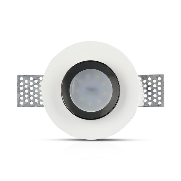 V-TAC LED  Aro de yeso redondo - Empotrable - GU10 - IP20 - Blanco + Negro-extra-5.webp