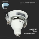 V-TAC LED Aro redondo - Empotrable - GU10 - IP20 - Blanco + Cromo-extra-3.webp