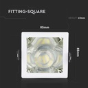 V-TAC Aro  cuadrado LED - Empotrable - GU10 - IP20 - Blanco + Cromo-extra-2.webp