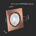 V-TAC Aro  cuadrado LED - Empotrable - GU10 - IP20 - Bronce-extra-3.webp
