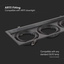 V-TAC LED Aro - Accesorios AR111 - IP20 - Negro-extra-4.webp