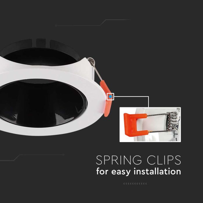 V-TAC LED Aro redondo - Empotrable - GU10 - IP20 - Blanco + Negro-extra-4.webp