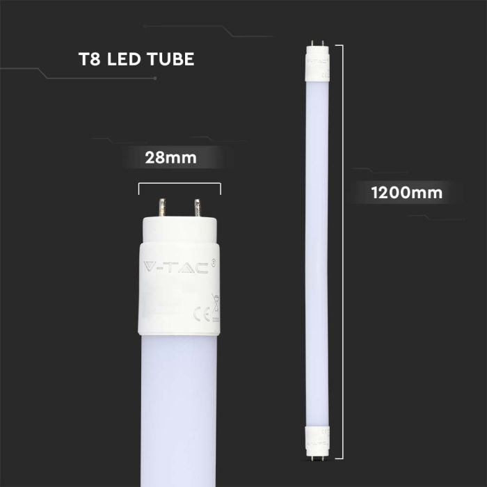 Tubo LED T8 V-TAC - Samsung - IP20 - Blanco - 16.5W - 1850 Lúmenes - 4000K - 120CM-extra-2.webp
