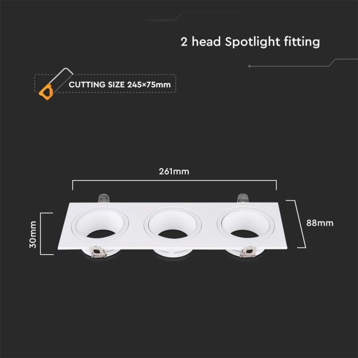 Foco LED V-TAC - Empotrable - GU10 - IP20 - Blanco-extra-3.webp