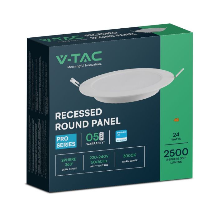 V-TAC LED Mini Panel - Samsung - Retroiluminado Empotrado - IP20 - Blanco - 24W- 2640 Lúmenes - 6500K-extra-6.webp