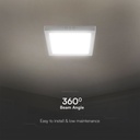 Mini panel LED V-TAC - Samsung - Superficie retroiluminada - IP20 - Blanco - 6W- 660 Lúmenes - 3000K-extra-5.webp