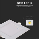 Mini panel LED cuadrado V-TAC - Serie Premium - IP20 - Blanco - 18W - 1400 Lúmenes - 6400K-extra-1.webp