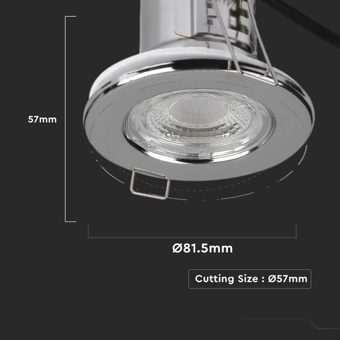 LED PRO Down Light Resistente al fuego - Samsung - IP65 Waterproof - Cromo - 5W- 500 Lumens - 6400K-extra-11.webp
