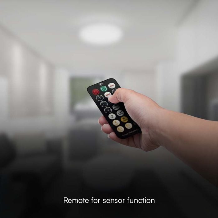 V-TAC LED Plafón redondo - Samsung - Sensor - IP44 - Blanco - 24W- 2500 Lumens - 4000K - 350MM-extra-7.webp