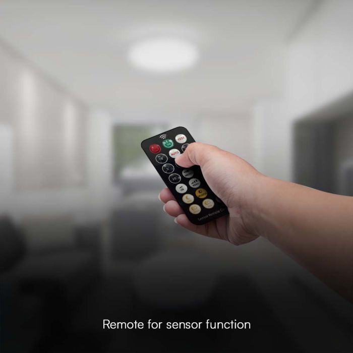 V-TAC LED Plafón redondo - Samsung - Sensor - IP44 - Blanco - 18W- 1830 Lumens - 6500K - 295MM-extra-7.webp