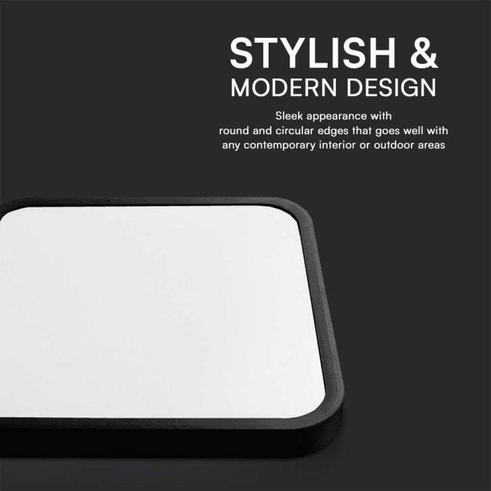 V-TAC LED Plafón cuadrado - Samsung - IP44 - Negro - 48W- 5160 Lumens - 4000K - 420MM-extra-4.webp