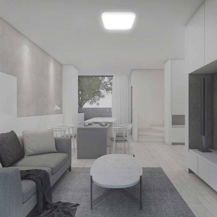 V-TAC LED Plafón cuadrado - Sensor Microondas - IP44 - Blanco - 18W - 1800 Lumens - 4000K - 225MM-extra-2.webp