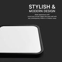 V-TAC LED Plafón cuadrado - IP44 - Negro - 24W - 2400 Lumens - 3000K - 295MM-extra-4.webp