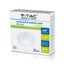 Luz de Cúpula Redonda LED V-TAC  - Sensor Microondas - IP44 - Blanco - 296mm-extra-5.webp
