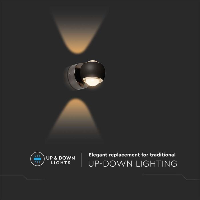 Aplique LED Redondo V-TAC - IP20 - Cuerpo Negro - 10W - 950 Lumens - 3000K-extra-6.webp