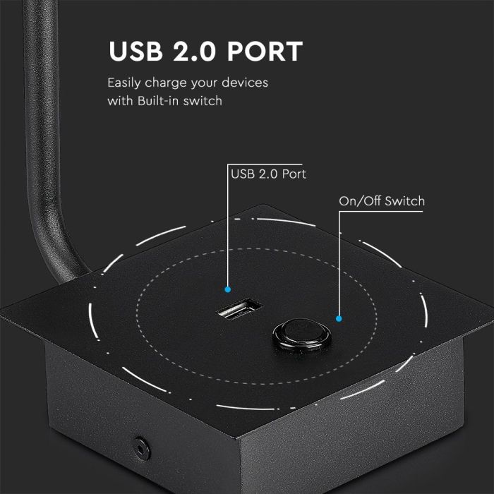 V-TAC LED Lámpara de pared- Side Light - IP20 - Negro - 3W - 150 Lumens - 3000K-extra-6.webp