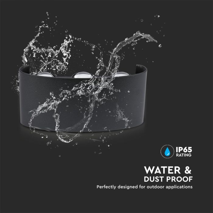 Aplique LED Semi Ovalado V-TAC - Bridgelux - Negro - IP65 Estanco - 5W - 630 Lumens - 3000K-extra-8.webp