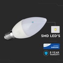 Bombilla LED V-TAC - Samsung - Vela - Soporte E14- IP20 - Blanca -5.5W - 470 Lumens - 4000K-extra-4.webp