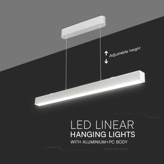 V-TAC LED Luz Lineal - Samsung - IP20 - Cuerpo Blanco - 40W- 3400 Lumens - 3IN1-extra-6.webp