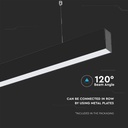 V-TAC Luminaria lineal LED colgante - Samsung - IP20 - Negro - 40W - 3270 Lumens - 4000K-extra-8.webp