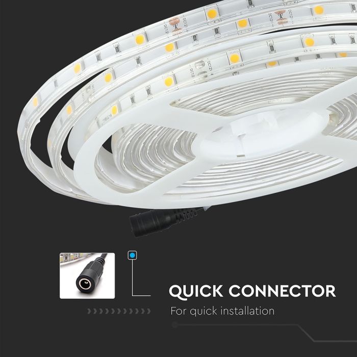 Tira de luz LED V-TAC - IP65 Impermeable - 4000K - Precio/1m (5m Rollo)-extra-8.webp