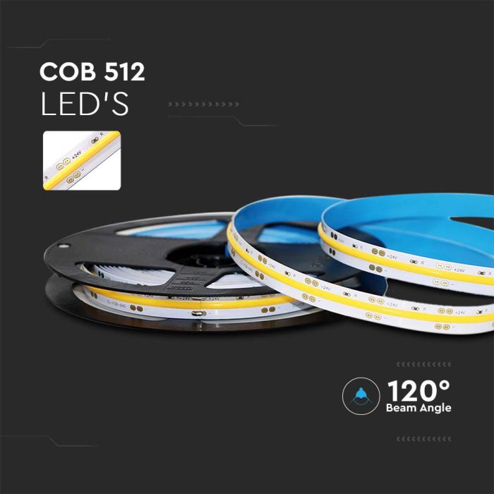 V-TAC LED COB Tira de Luz - IP20 - 6500K - Precio/1m (5m Rollo)-extra-4.webp