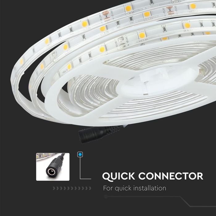 Tira de luz LED V-TAC - IP65 Impermeable - 3000K - Precio/1m (5m Rollo)-extra-8.webp