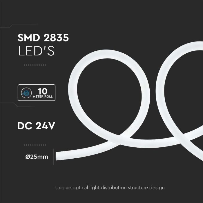 V-TAC Tira de Luz LED - Neon Flex - IP20 - 6500K - Precio/1m (Rollo 10m)-extra-4.webp