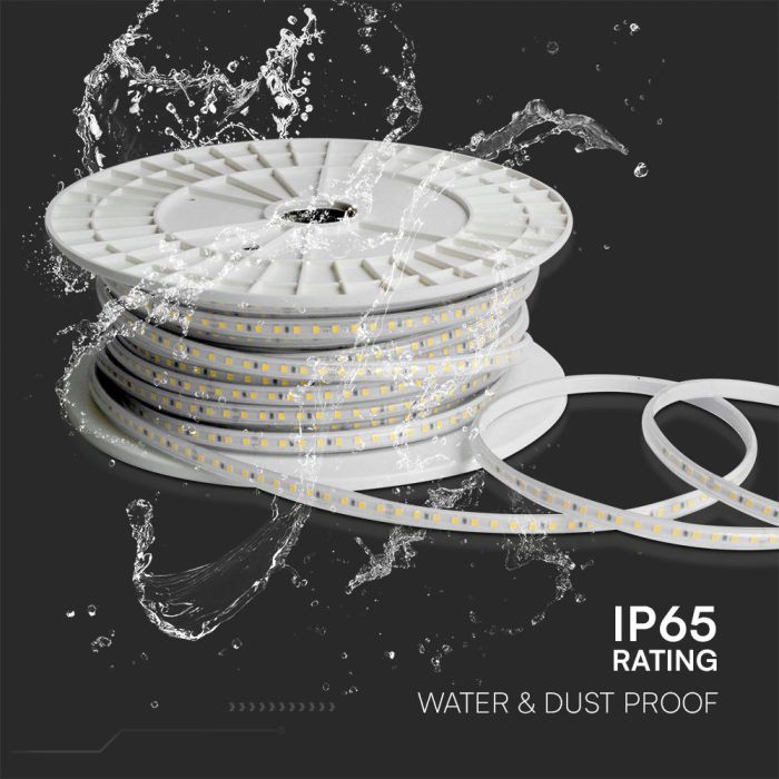Tira de luz LED V-TAC - 220V - IP65 Impermeable - 3000K - Rollo de 50m-extra-7.webp
