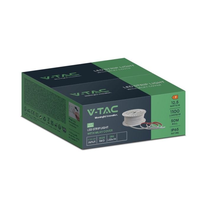 Tira de luz LED V-TAC - 220V - IP65 Impermeable - 4000K - Rollo de 50m-extra-8.webp