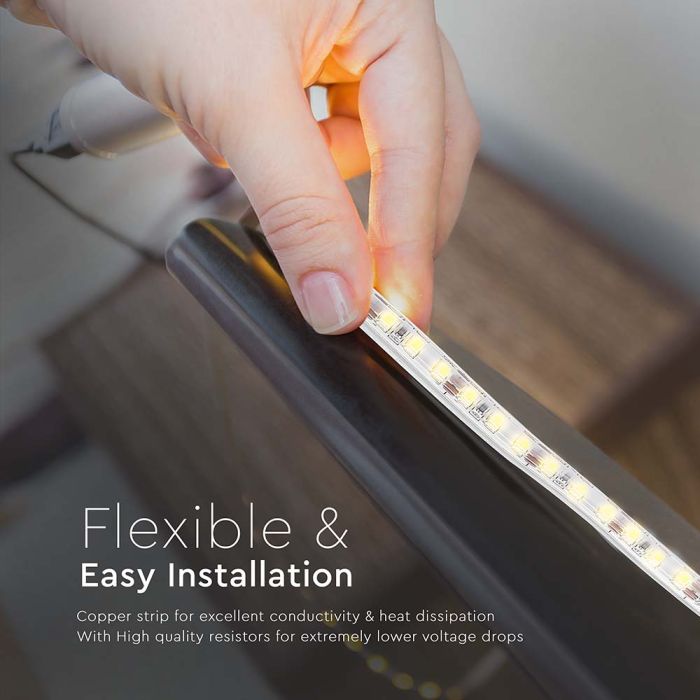 Tira de luz LED V-TAC - IP65 Impermeable - 4000K - Precio/1m (5m Rollo)-extra-6.webp