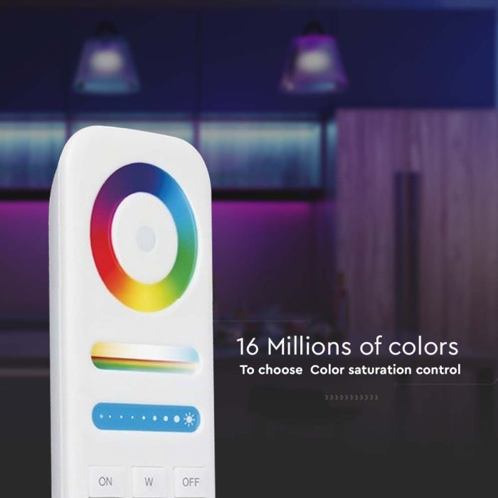 Tiras de luz LED V-TAC - Accesorios - Mando a distancia de 8 zonas - Blanco-extra-4.webp