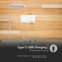 V-TAC Lámpara de Sobremesa Recargable - IP20 - Blanca - 3W - 300 Lumens - 4000K-extra-6.webp