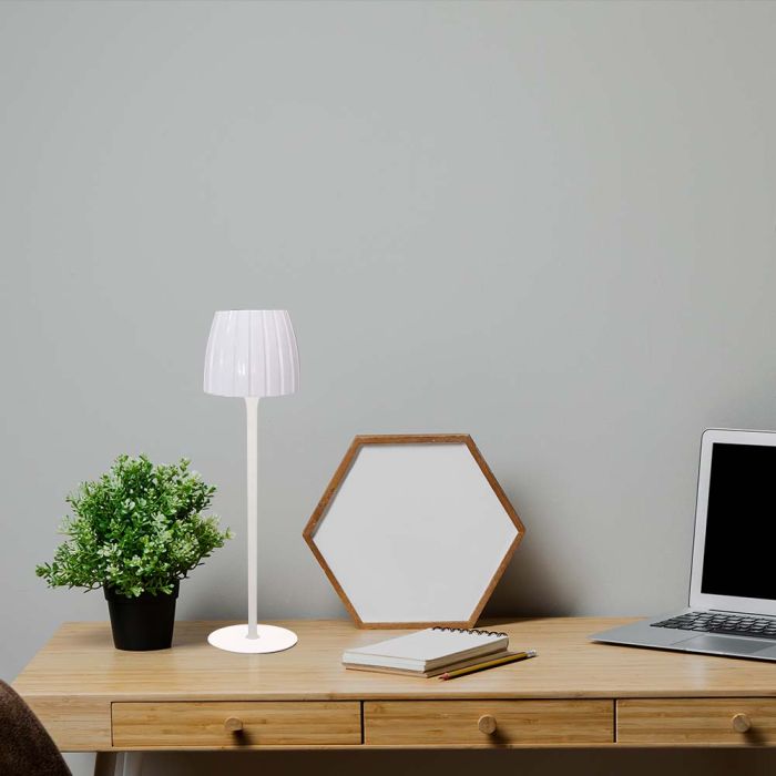 V-TAC Lámpara de Sobremesa Recargable - IP20 - Blanca - 2.7W- 110 Lumens - 3IN1-extra-1.webp