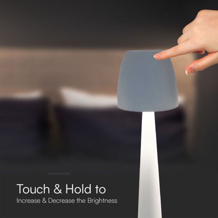 V-TAC Lámpara de Sobremesa Recargable - IP20 - Blanca - 3W - 110 Lumens - 3IN1-extra-5.webp