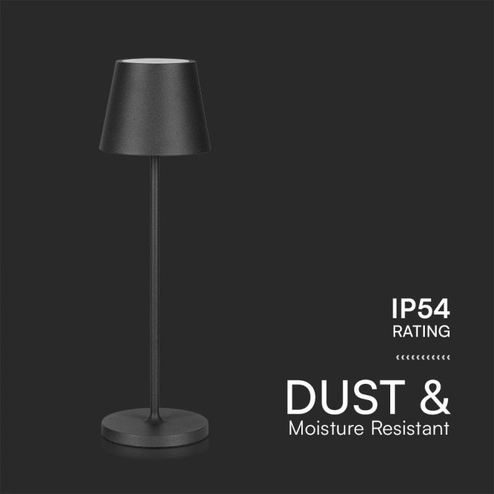 V-TAC Lámpara de mesa de carga inalámbrica - IP54 - Negra - 1.5W- 150 Lumens - 3000K-extra-10.webp
