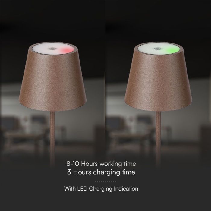 V-TAC Lámpara de mesa de carga inalámbrica - IP54 - Corten - 1.5W- 150 Lumens - 3000K-extra-8.webp