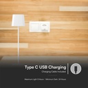 V-TAC Lámpara Solar Magnética de Mesa - IP65 Impermeable - Blanca - 5W- 400 Lumens - 3IN1-extra-7.webp